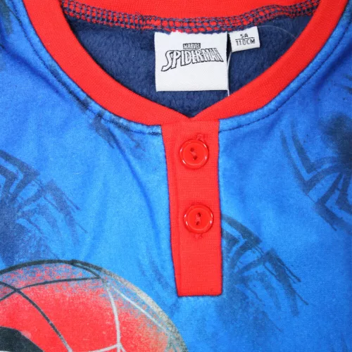 Winter-Kinderpyjama - Coral - Spiderman - dunkelblau - 98