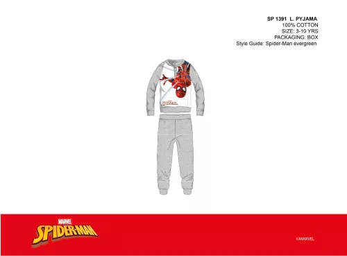 Spiderman dünner Baumwollkindpyjama - Jersey-Pyjama