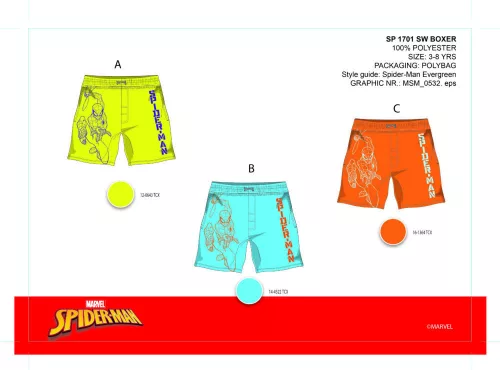 Spiderman Kinder Badehose - Zitronengelb - 122