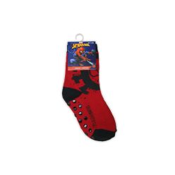   Rutschfeste Kinderknöchelsocken - Spiderman - Vollplüsch - Spider - rot-schwarz - 23-26