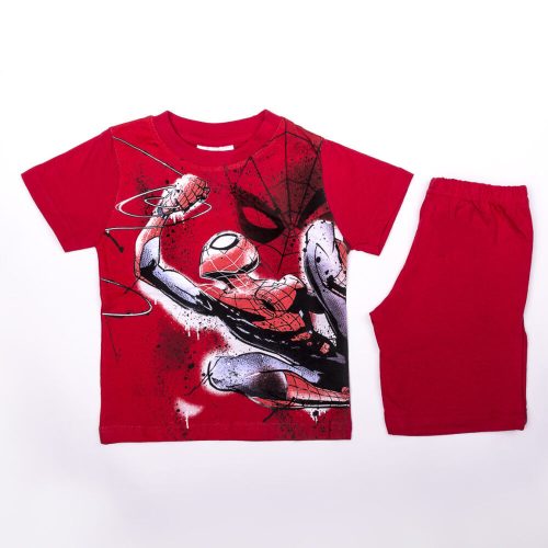 Spiderman Jungen Baumwoll-Sommer-Set - T-Shirt-Shorts-Set - Dunkelblau - 128