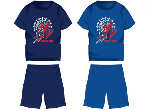 Spider-Man Baumwoll-Sommer-Set - T-Shirt-Shorts-Set - mittelblau - 104