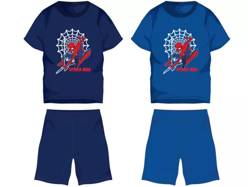 Spider-Man Baumwoll-Sommer-Set - T-Shirt-Shorts-Set - dunkelblau - 122