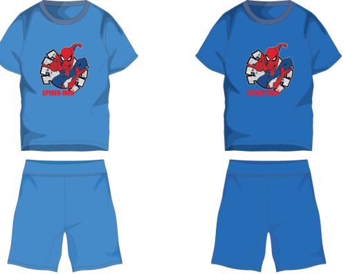 Spider-Man Baumwoll-Sommer-Set - T-Shirt-Shorts-Set - hellblau - 98