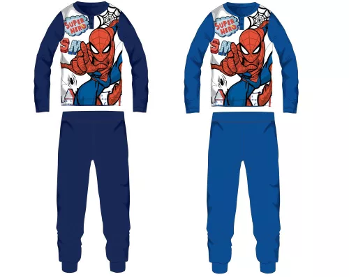 Spiderman Baumwoll-Jersey-Kinderpyjama - mittelblau - 98