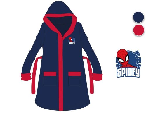 Spiderman Kapuzenbademantel aus Baumwolle für Kinder