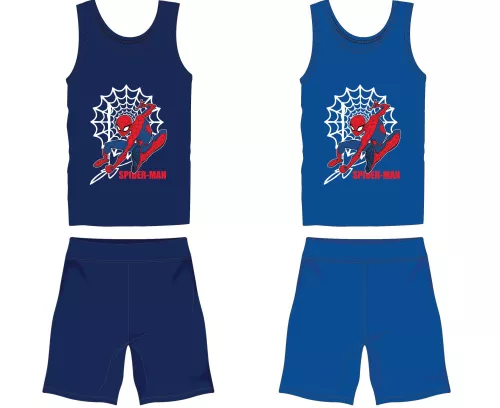 Spider-Man Baumwoll-Sommer-Set - Trikot-Shorts-Set - mittelblau - 122