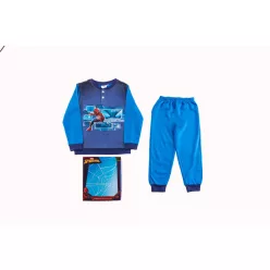Flanell Kinderpyjama - Spiderman - mittelblau - 98