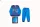 Flanell Kinderpyjama - Spiderman - mittelblau - 98