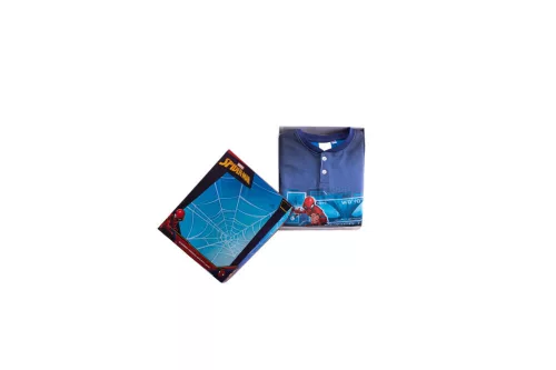 Flanell Kinderpyjama - Spiderman - mittelblau - 98