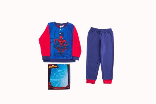 Dicke Baumwoll-Kinderpyjama - Spiderman - Dunkelblau-Rot - 122