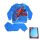 Winter Baumwoll-Kinderpyjama - Spiderman - mittelblau - 98
