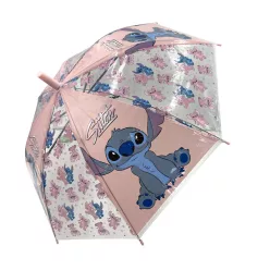 Disney Stitch Halbautomatik-Regenschirm - 68cm - Rosa