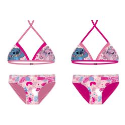   Stitch zweiteiliger Badeanzug für Mädchen - Bikini mit Dreieck-Oberteil - pink - 110