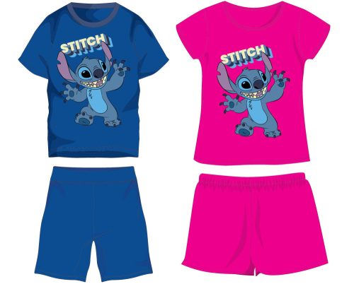 Disney Stitch Baumwoll-Sommerensemble - T-Shirt-Shorts-Set