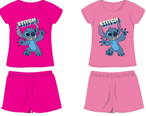 Disney Stitch Baumwoll-Sommerensemble - T-Shirt-Shorts-Set - Pink - 110