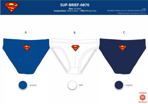 Superman Jungenunterhose - 3-teilig Baumwollunterhose - 98-104