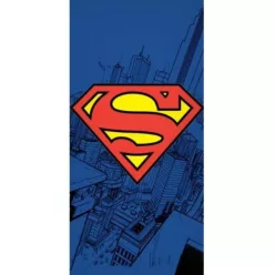   Superman Kinder Strandtuch - 100% Baumwolle - 70x140 cm - dunkelblau
