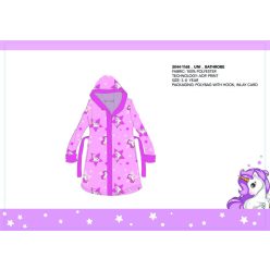 Mikrofaser Kapuzenbademantel für Kinder - Einhorn