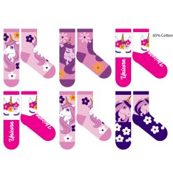   Einhorn Kinder Baumwollnormale Socken - 6 Paar/Packung - 31-34