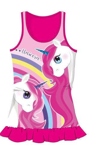 Einhorn Sommer Baumwollstrandkleid - Pink - 110