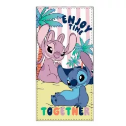 Disney Stitch Enjoy Time 100% Baumwollstrandtuch - 70x140 cm