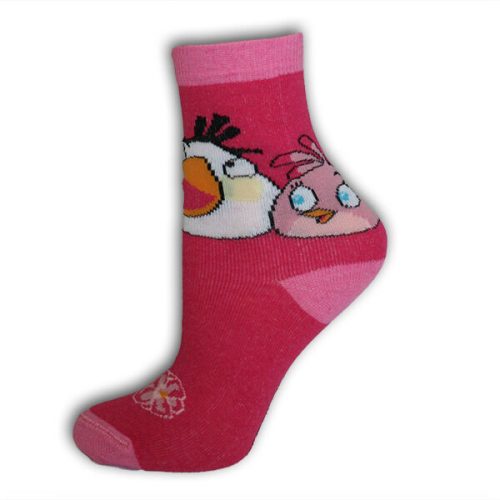 Kinder Baumwollsocken - Angry Birds - 31-34 - pink
