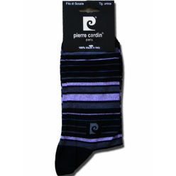   Herren Mercerisierte Anzugsocken - Baumwoll-Sneakersocken - 41-45 - gestreift - Pierre Cardin