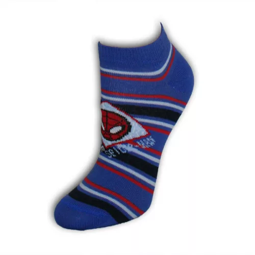 Kinder Baumwollsocken - Spiderman - 23-26 - blau gestreift